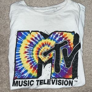 MTV T shirt, white, Size Medium in Woman’s. In Great condition. Slightly used.